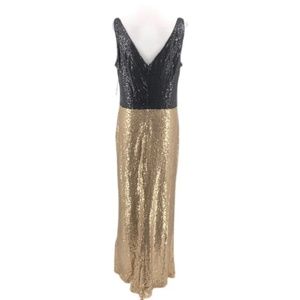 Women's Lauren Ralph Lauren Gold Black Sequin Sleeveless sz 16